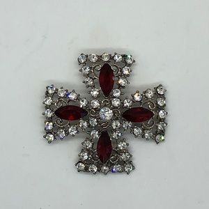 Maltese cross brooch